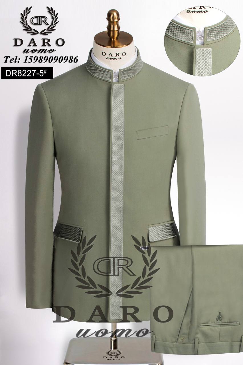 Lemon green bandhgala DARO suit